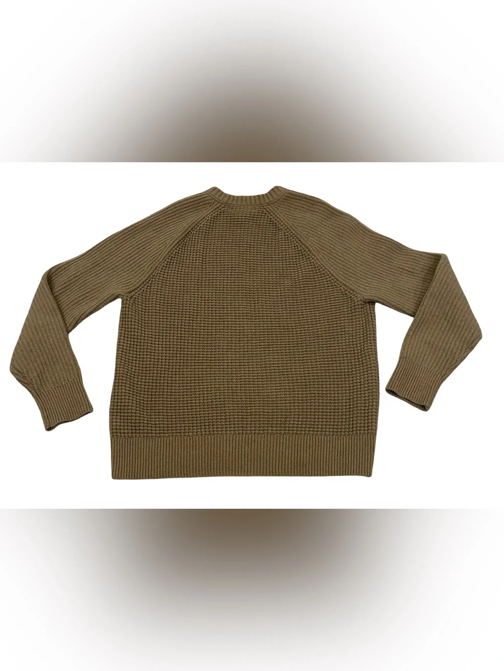 Banana Republic Mens XL Italian Yarn Wool Textured Knit Raglan Brown Sweater